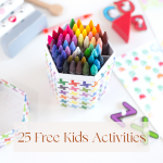 25 free kids activities and ideas for indoor and outdoors all through the year.