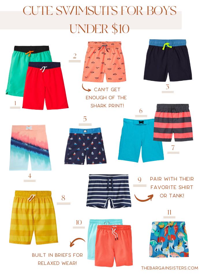 Swim Trunks for Boys under $10