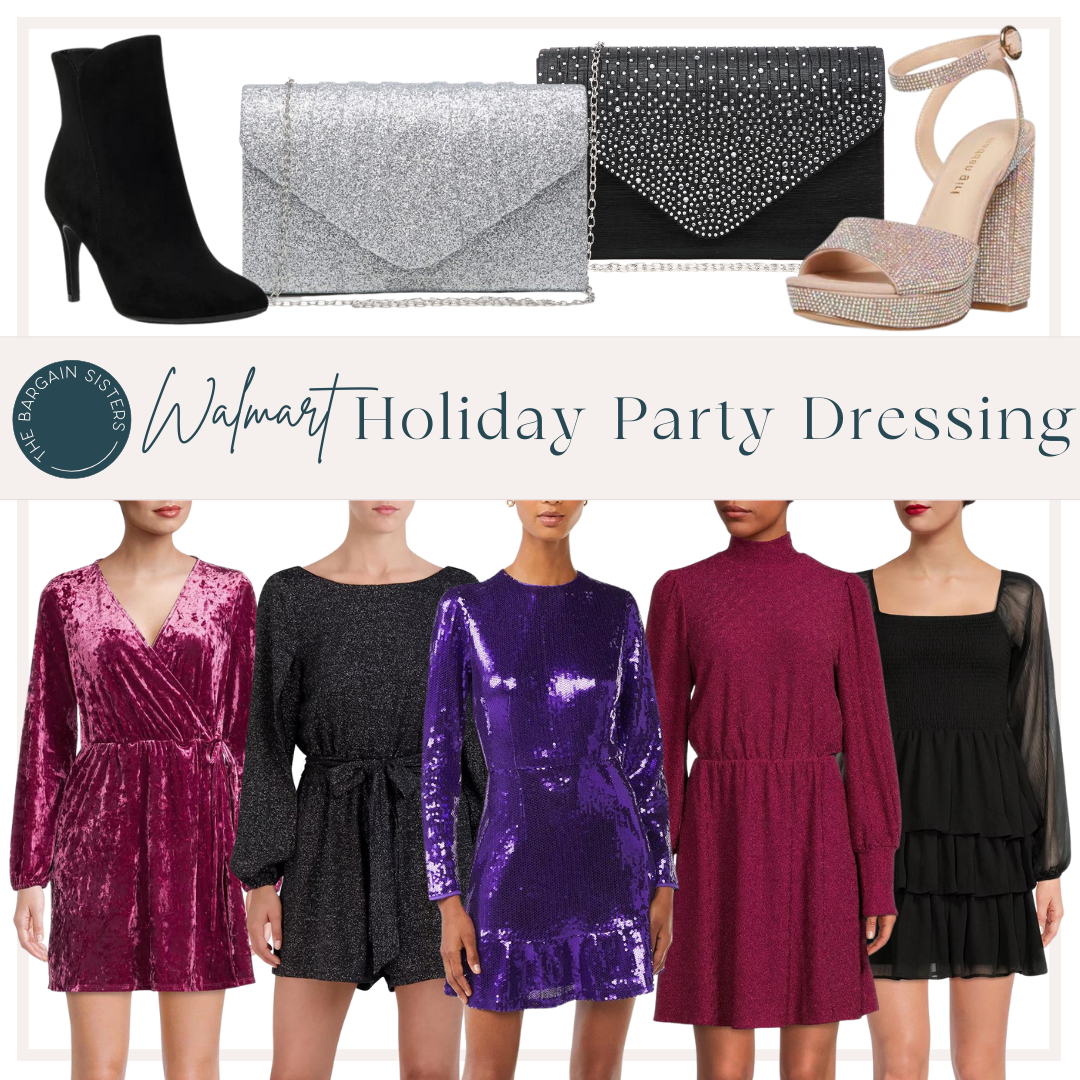 Holiday Party Dress

#walmart #holiday #holidayparty #partydress #christmasparty #partyfashion #walmartfashion #sequindress #clutch #pumps #booties #velvet #velvetdress 